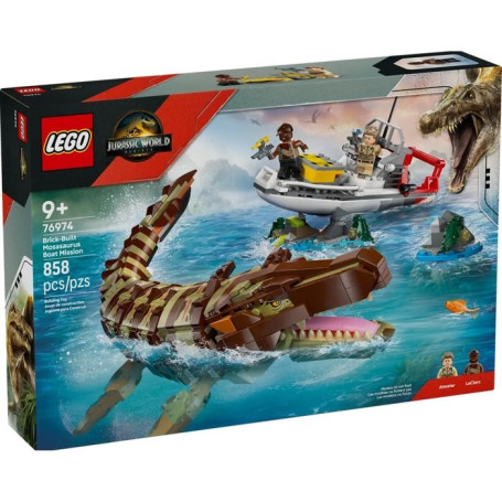 Jouet de construction - LEGO - 76974 - Bateau en mission - Mosasaure - 858 pieces