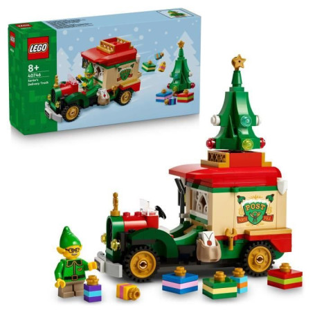 LEGO 40746 Le Camion de Livraison du Pere Noël - Jouet des 8 ans & Décoration de Noël