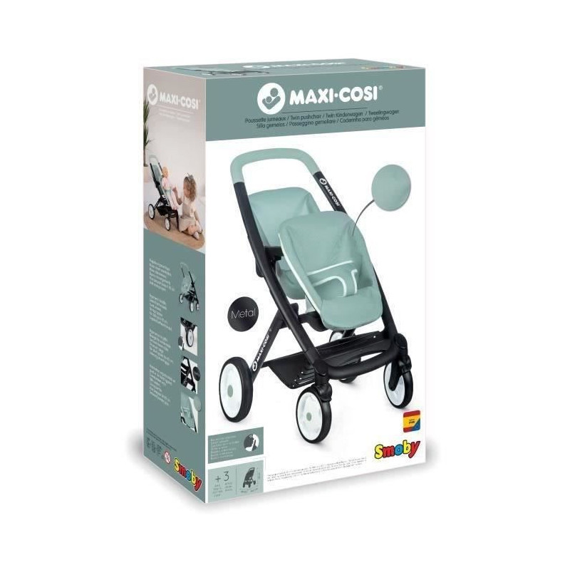 Image secondaire de la Poussette pour poupées Smoby Maxi-Cosi Twin 64 cm