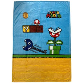 Couverture Sherpa - MARIO BROS - Vintage - 100 x 150 cm Couverture Sherpa - MARIO BROS - Vintage - 100 x 150 cm