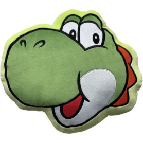 Coussin 3D - MARIO BROS - Visage Yoshi - Microfibre - 40 cm Coussin 3D - MARIO BROS - Visage Yoshi - Microfibre - 40 cm