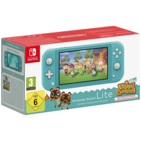 Console portable Nintendo Switch Lite  Turquoise + Animal Crossing: New Horizons (Téléchargement) Console portable Nintendo Switch Lite  Turquoise + Animal Crossing: New Horizons (Téléchargement)
