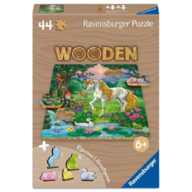 Les licornes - Puzzle bois 44 pieces Les licornes - Puzzle bois 44 pieces