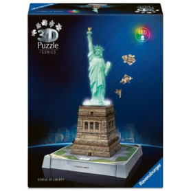 Puzzle 3D Iconics - Statue de la Liberté illuminée Puzzle 3D Iconics - Statue de la Liberté illuminée