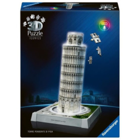 Puzzle 3D Iconics - Tour de Pise illuminée Puzzle 3D Iconics - Tour de Pise illuminée