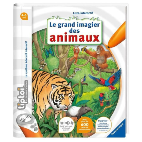 tiptoi, Livre interactif, Le grand imagier des animaux, 4 ans, 13099000, Ravensburger