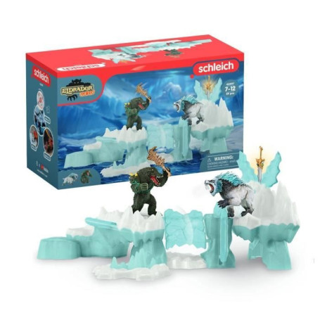 Coffret Attaque de la forteresse de glace, Tigre a dents de sabre et crocodile de combat, Schleich 42497 Eldrador Creatures, des