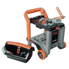SMOBY - Black+Decker - Diable Bricolo - Jouet d'Imitation - Facile a Tranporter - 18 Accessoires Inclus - A Partir de 3 ans