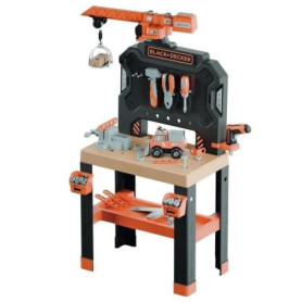SMOBY - Black+Decker - Etabli Bricolo Builder - 87 Accessoires - Matiere Recyclée - A Partir de 3 Ans - Fabrication Française SMOBY - Black+Decker - Etabli Bricolo Builder - 87 Accessoires - Matiere Recyclée - A Partir de 3 Ans - Fabrication Française