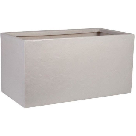 Pot de fleur - STRATA - Riven trough - Ø 38.5cm x 17.5cm H x 46.5cm L - Couleur pierre