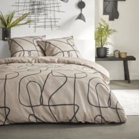 Parure de couette - TODAY - Sunshine 0.20 - 220x240cm - 2 personnes - Imprimée - Coton 57 fils Parure de couette - TODAY - Sunshine 0.20 - 220x240cm - 2 personnes - Imprimée - Coton 57 fils