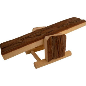 Accessoire rongeur - TYROL - Balançoire a bascule bois - 22 x 8,5 x 7 cm - Bois naturel Accessoire rongeur - TYROL - Balançoire a bascule bois - 22 x 8,5 x 7 cm - Bois naturel