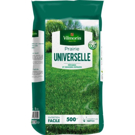 Semences Prairie universelle VILMORIN - Sac 5 kg - 500 m² - Idéale pour vos animaux
