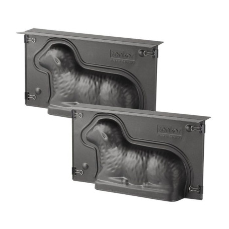 Lot de 2 moules a gâteaux 3D - ZENKER - Special Season - Forme d'agneau pascal - 900 ml
