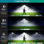 Giliwosy Lampe Solaire Extérieur avec Détecteur de Mouvement, Lumière Solaire Extérieur avec 4 Modes 8500K 1500mAh IP65 Étanche,