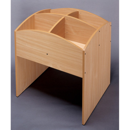 Bac à livres 4 cases haut - hêtre