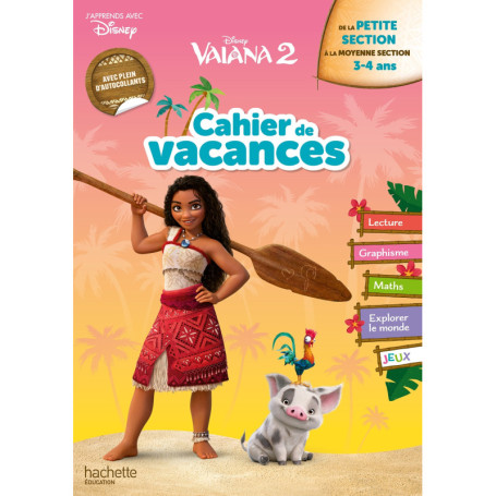 Disney - Vaiana 2 - De la Petite Section à la Moyenne Section - Cahier de vacances 2025