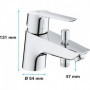 Mitigeur bain douche chromé monotrou START - GROHE - 23229002 119,99 €