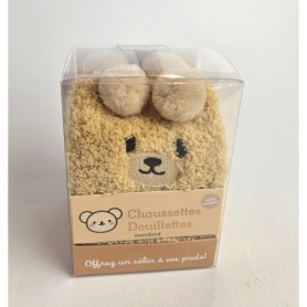 Chaussettes douillettes - Ours miel Chaussettes douillettes - Ours miel