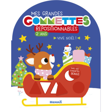 Mes grandes gommettes repositionnables - 2 ans - Vive Noël ! - Avec des gommettes bonus