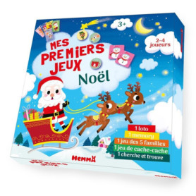 Mes premiers jeux - Noël - 1 loto, 1 memory, 1 jeu des 5 familles, 1 jeu de cache-cache, 1 cherche et trouve Mes premiers jeux - Noël - 1 loto, 1 memory, 1 jeu des 5 familles, 1 jeu de cache-cache, 1 cherche et trouve
