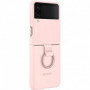 Coque Silicone avec Anneau SAMSUNG Galaxy Z Flip4 Rose 44,99 €