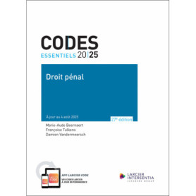 Code essentiel - Droit pénal 2025 - À jour au 4 août 2025 Code essentiel - Droit pénal 2025 - À jour au 4 août 2025
