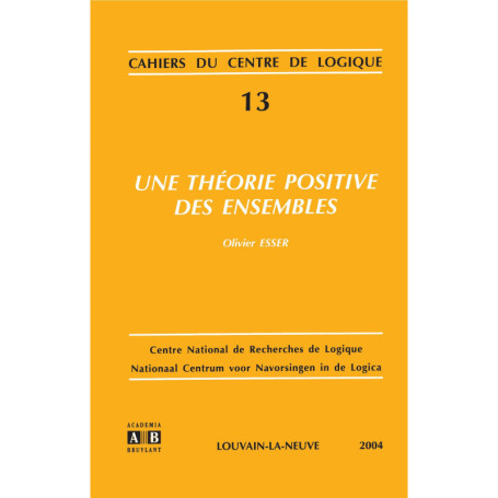 THEORIE POSITIVE DES ENSEMBLES