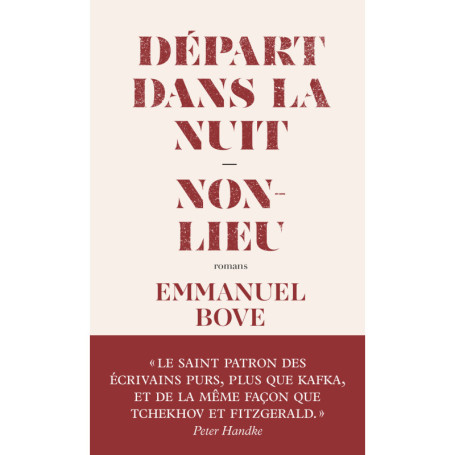 Départ dans la nuit - suivi de Non-lieu