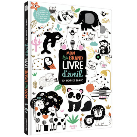 Mon très grand livre d'éveil en noir et blanc