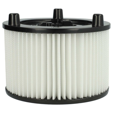 vhbw Filtre à cartouche compatible avec Bosch UniversalVac 15 aspirateur à sec ou humide - Filtre plissé, papier/plastique, blan