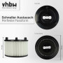 vhbw Filtre à cartouche compatible avec Bosch UniversalVac 15 aspirateur à sec ou humide - Filtre plissé, papier/plastique, blan