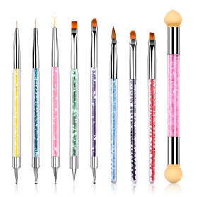 8 Pcs Double Extrémité Nail Art Dotting Pen avec 1 Brosse Éponge, Professionnel pour Nail Art, French Manucure et Dégradés, Idéa 8 Pcs Double Extrémité Nail Art Dotting Pen avec 1 Brosse Éponge, Professionnel pour Nail Art, French Manucure et Dégradés, Idéa