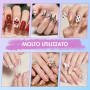 8 Pcs Double Extrémité Nail Art Dotting Pen avec 1 Brosse Éponge, Professionnel pour Nail Art, French Manucure et Dégradés, Idéa