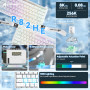 ATTACK SHARK R82 HE Clavier 8000Hz Rapid Trigger, Clavier Gamer Filaire RGB 75% avec Précision RT de 0,005 mm avec Interrupteur