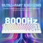 ATTACK SHARK R82 HE Clavier 8000Hz Rapid Trigger, Clavier Gamer Filaire RGB 75% avec Précision RT de 0,005 mm avec Interrupteur