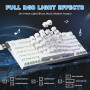 ATTACK SHARK R82 HE Clavier 8000Hz Rapid Trigger, Clavier Gamer Filaire RGB 75% avec Précision RT de 0,005 mm avec Interrupteur