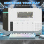 ATTACK SHARK R82 HE Clavier 8000Hz Rapid Trigger, Clavier Gamer Filaire RGB 75% avec Précision RT de 0,005 mm avec Interrupteur