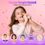 Gontence Micro Karaoke Enfant avec 2 Micro sans Fil, Cadeau Anniversaire Fille et Garçon 3-12 Ans, Micro Karaokeavec LED, Effets