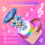 Gontence Micro Karaoke Enfant avec 2 Micro sans Fil, Cadeau Anniversaire Fille et Garçon 3-12 Ans, Micro Karaokeavec LED, Effets