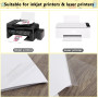 20 Feuilles A4 Papier Autocollant Imprimante Transparentes, A4 Papier Transparent Imprimable Feuille Autocollante en Vinyle pour
