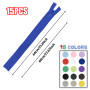 DOITEM 15pcs 60cm Invisible Multicolore Nylon Bobine Fermetures À Glissière pour Coudre et Artisanat 15 Couleurs