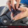 KRASER KR730 Porte Clef Voiture Moto de Haute Qualité, Vos Clés Toujours à Portée de Main, Compartiment Intérieur Exclusif pour 