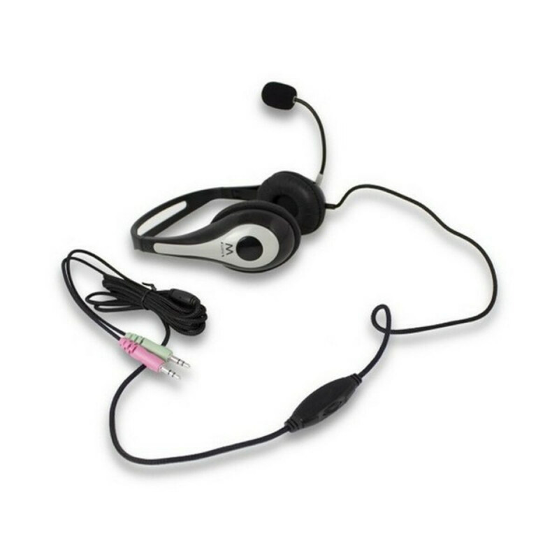 Ewent EW3562 écouteur/casque Avec fil Arceau Appels/Musique Noir, Argent