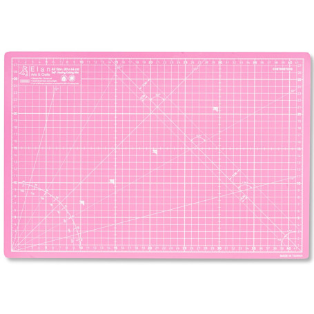 Elan Tapis de Découpe A3 Rose, Tapis de Coupe Auto-cicatrisant 30x44 CM, Planche de Découpe à 5 Couches, Self-Healing Cutting Ma