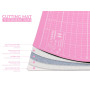 Elan Tapis de Découpe A3 Rose, Tapis de Coupe Auto-cicatrisant 30x44 CM, Planche de Découpe à 5 Couches, Self-Healing Cutting Ma