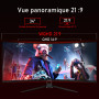 Gawfolk Écran PC Ultra Large 34 Pouces 1500R incurvé 144Hz Gaming Computer Moniteur,21:9 UWQHD(3440x1440),Adaptive Sync，HDR，178 