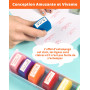 LAOYE Tampons Enseignants Français 8PCS Tampon Auto Encreur pour Cadeau Professeur Tampon Ecole Avec Boîte pour Encourager Élève