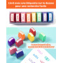 LAOYE Tampons Enseignants Français 8PCS Tampon Auto Encreur pour Cadeau Professeur Tampon Ecole Avec Boîte pour Encourager Élève