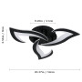 SENQIU Plafonnier Led Moderne, 36W 2900LM Luminaire Plafonnier Led Noir, Créatif Pétales Design Lampe de Plafond en Acrylique po